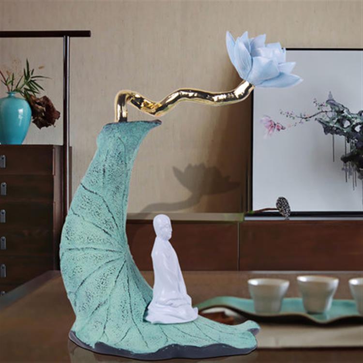 新中式禅意莲悟摆件